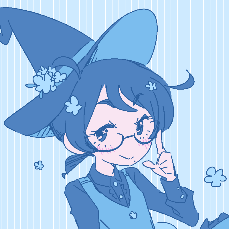 periwinkle in glasses